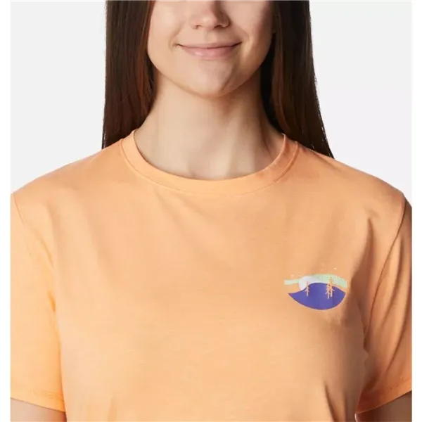 Women’s Short Sleeve T-Shirt Columbia 1998133812 Salmon (XS)