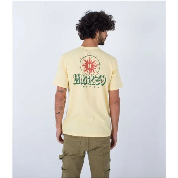 Men’s Short Sleeve T-Shirt Hurley MTS0035680-H713 Yellow (S)