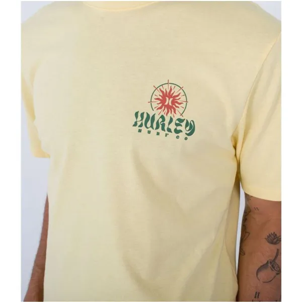 Men’s Short Sleeve T-Shirt Hurley MTS0035680-H713 Yellow (S)