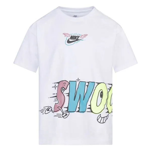 Child's Short Sleeve T-Shirt Nike 86L110-001 White (2-3 Years)