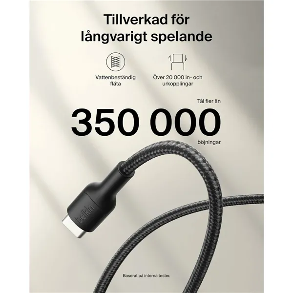 USB Cable Belkin ENA008HQ2MBK Black 2 m