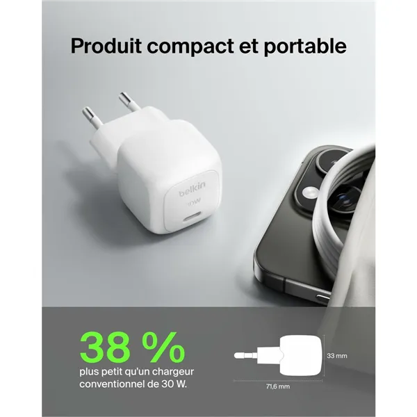 USB to Lightning Cable Belkin WCA008KQ1MWH-B5