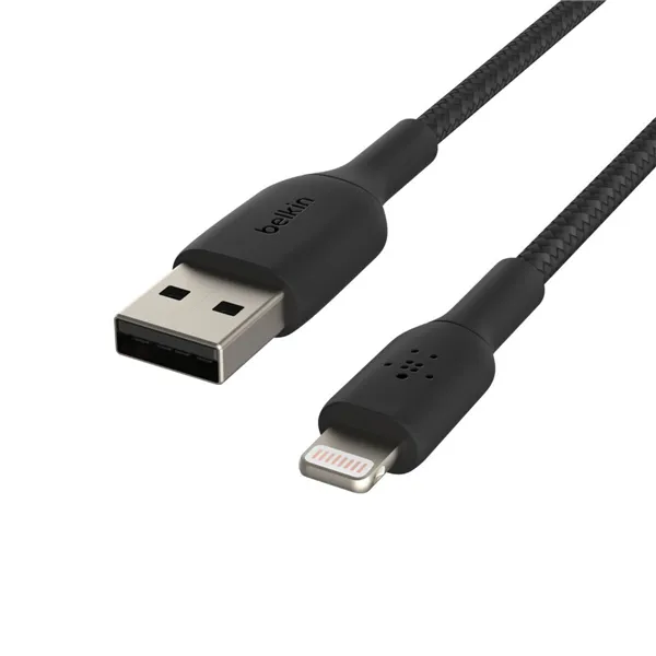 USB to Lightning Cable Belkin CAA002BT2MBK 2 m 200 m White Black