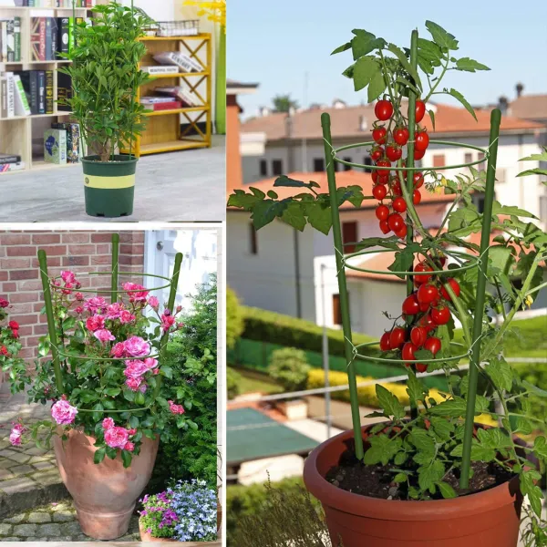 Gėlės žiedų atrama Springos HA5167 91 cm žalia