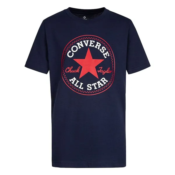Child's Short Sleeve T-Shirt Converse CNVB CHUCK PATCH TEE 966500 BA0 Navy Blue