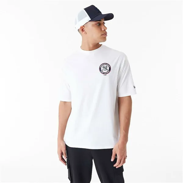 Short-sleeve Sports T-shirt New Era MLB PLAYER GRPHC OS TEE NEYYAN 60435538 White