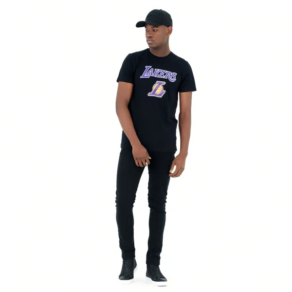 Short-sleeve Sports T-shirt New Era NOS NBA LOSLAK 60416756 Black