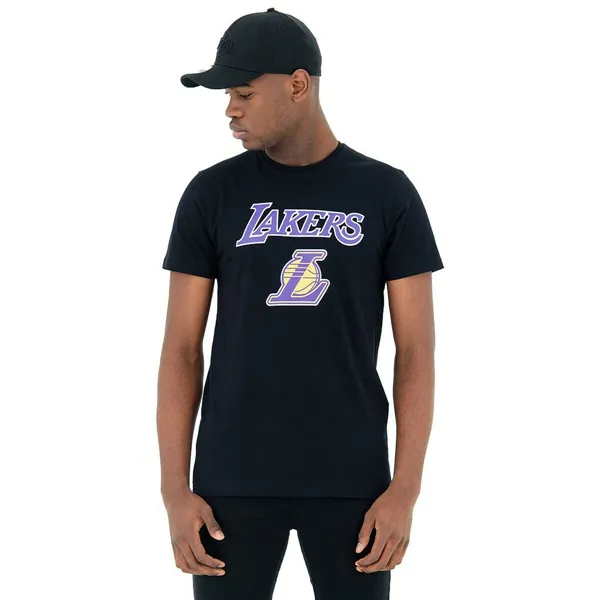 Short-sleeve Sports T-shirt New Era NOS NBA LOSLAK 60416756 Black
