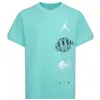 Child's Short Sleeve T-Shirt Nike JDB AIR GLOBE JORDAN SS TEE 95D121 E8G Green