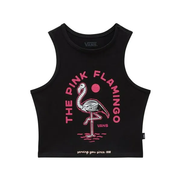 Tank Top Women Vans FLAMINGHOST FITTED TANK VN000GH8BLK1 Black