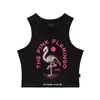 Tank Top Women Vans FLAMINGHOST FITTED TANK VN000GH8BLK1 Black