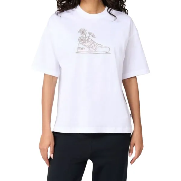 Women’s Short Sleeve T-Shirt New Balance WT43556 WT White