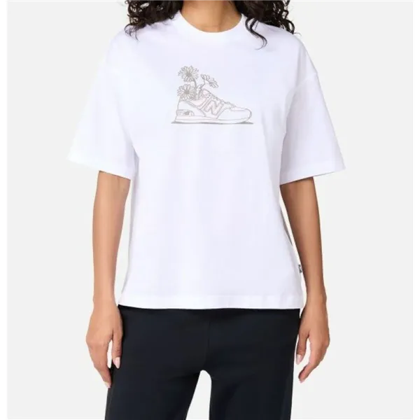 Women’s Short Sleeve T-Shirt New Balance WT43556 WT White