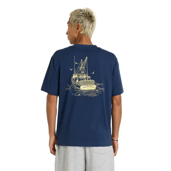 Men’s Short Sleeve T-Shirt New Balance LOB BOT SS MT51923 NNY Navy Blue