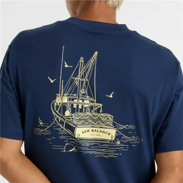 Men’s Short Sleeve T-Shirt New Balance LOB BOT SS MT51923 NNY Navy Blue