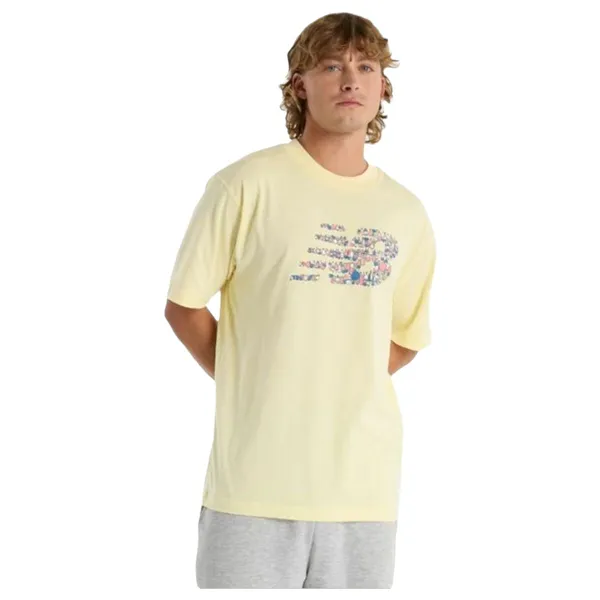 Men’s Short Sleeve T-Shirt New Balance NAT LOGO SS MT51920 PCR Yellow