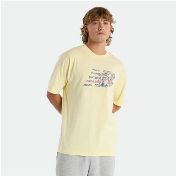 Men’s Short Sleeve T-Shirt New Balance NAT LOGO SS MT51920 PCR Yellow