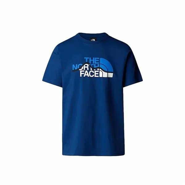 Men’s Short Sleeve T-Shirt The North Face Mountain Line Tee NF0A87NTD1R1 Blue