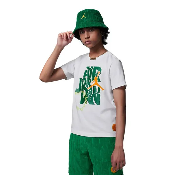 Child's Short Sleeve T-Shirt Nike JDB FUEL UP COOL DOWN DROPS SS 95D150 001 White