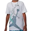 Child's Short Sleeve T-Shirt Nike JDB GRADIENTE STACKED JM SS TEE 95D119 I1N White