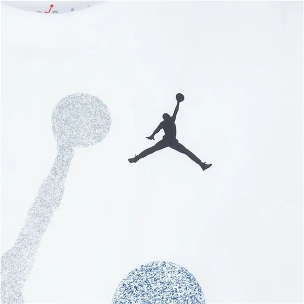 Child's Short Sleeve T-Shirt Nike JDB GRADIENTE STACKED JM SS TEE 95D119 I1N White