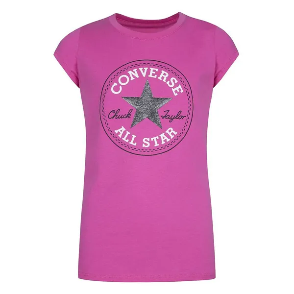 Child's Short Sleeve T-Shirt Converse CHUCK PATCH TEE 468992 A3J Pink