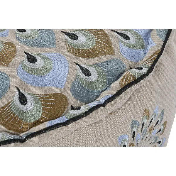 Pehmustettu istuin DKD Home Decor Sininen Beige