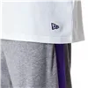 Men’s Short Sleeve T-Shirt New Era NBA Colour Block LA Lakers White