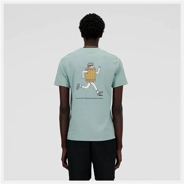 Men’s Short Sleeve T-Shirt New Balance Sport Essentials Barrel Light Blue