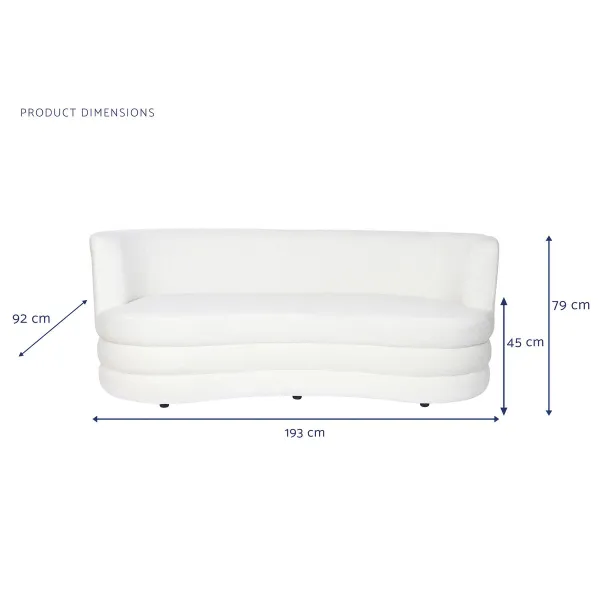 Diivan DKD Home Decor Valge 193 x 92 x 79 cm