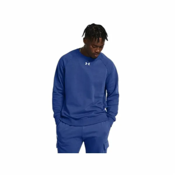 Men’s Sweatshirt without Hood Under Armour Rival Fleece Crew Blue