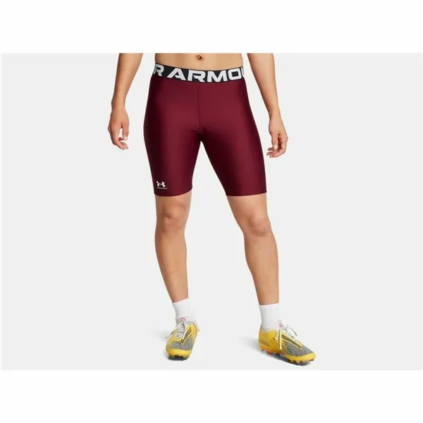 Sports Leggings for Men Under Armour Fitness Maroon Crimson Red