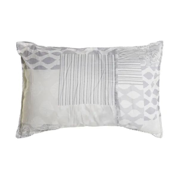 Tyyny DKD Home Decor Beige Harmaa Polyesteri Patchwork 60 x 10 x 40 cm