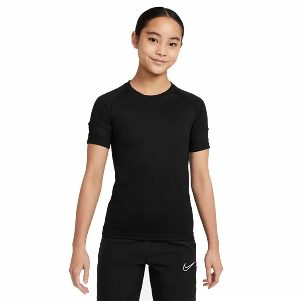 Child's Short Sleeve T-Shirt Nike Dri-Fit Academy Girls Black