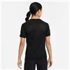 Child's Short Sleeve T-Shirt Nike Dri-Fit Academy Girls Black