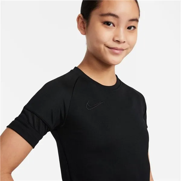 Child's Short Sleeve T-Shirt Nike Dri-Fit Academy Girls Black