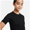 Child's Short Sleeve T-Shirt Nike Dri-Fit Academy Girls Black