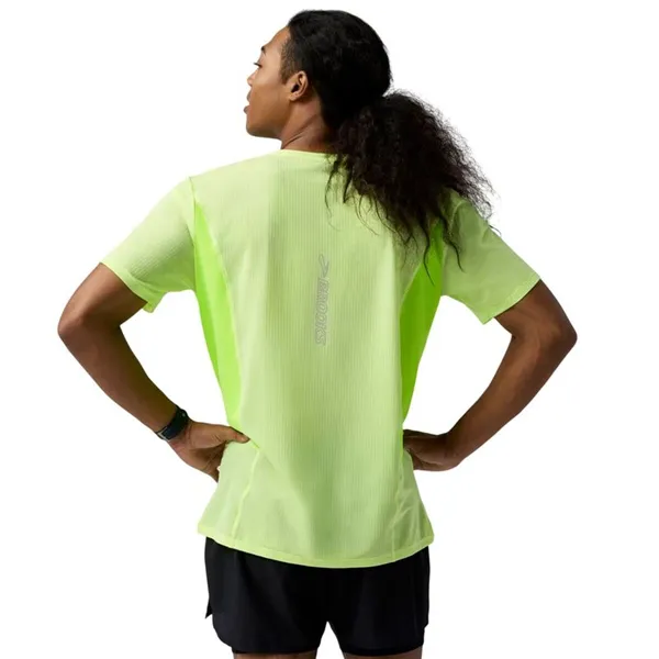 Men’s Short Sleeve T-Shirt Brooks High Point Sleeve 2.0 Yellow