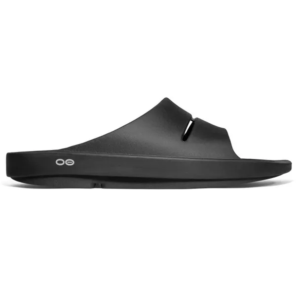 Men's Flip Flops OOfos Recovery Ooahh Black