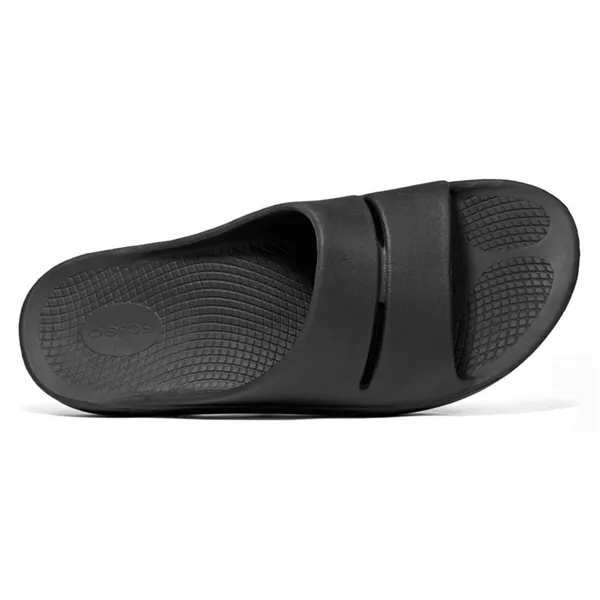 Men's Flip Flops OOfos Recovery Ooahh Black
