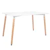 Журнальный столик Springos HF0015, 120 × 80 см, белая столешница и коричневые ножки