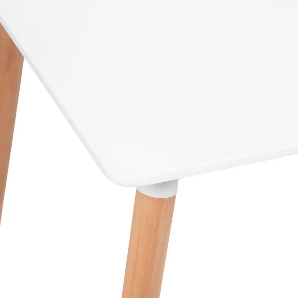Springos HF0015 Coffee Table, 120 × 80 cm, white top & brown legs