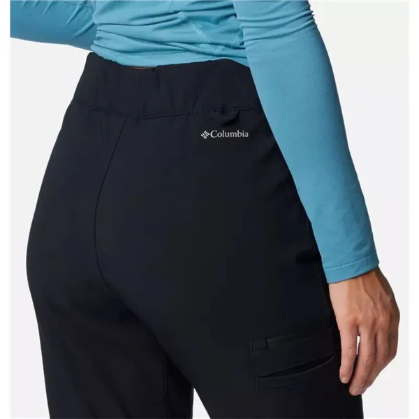 Long Sports Trousers Columbia Back Beauty™ High-Rise Black Lady