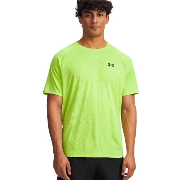 Men’s Short Sleeve T-Shirt Under Armour Tech Textured Lime green