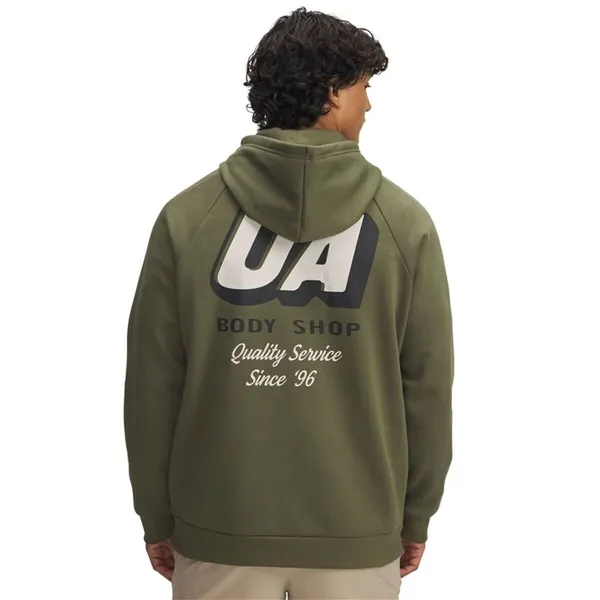 Men’s Hoodie Under Armour Rival Fleece Hbr Logo Hd Dark green