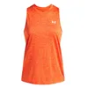 Women's Sleeveless T-shirt Under Armour Tech Tank Twist Orange Fitness