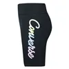 Sports Leggings for Children Converse Script Glitter High Rise Biker Girl Black