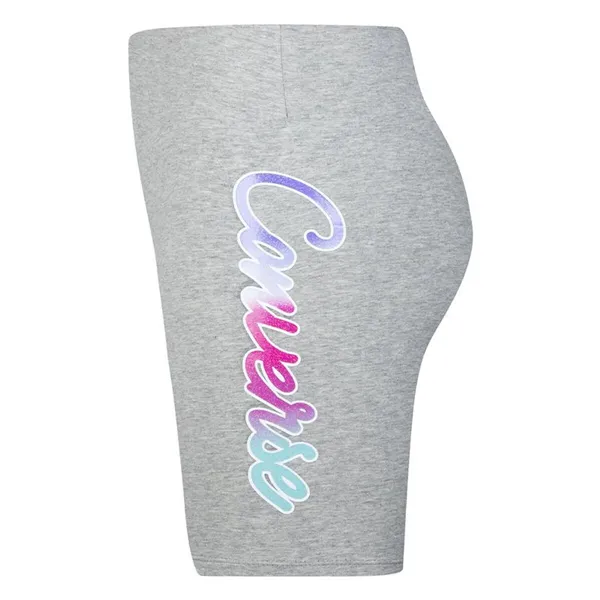 Sports Leggings for Children Converse Script Glitter High Rise Biker Girl Light grey