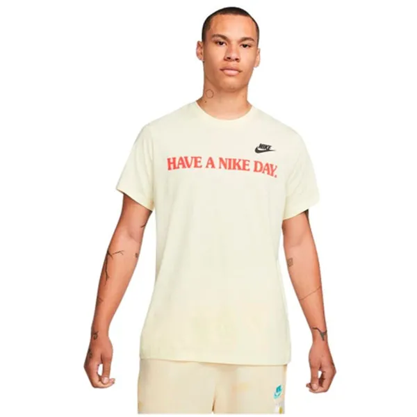 Men’s Short Sleeve T-Shirt Nike Have A Nice Day Beige
