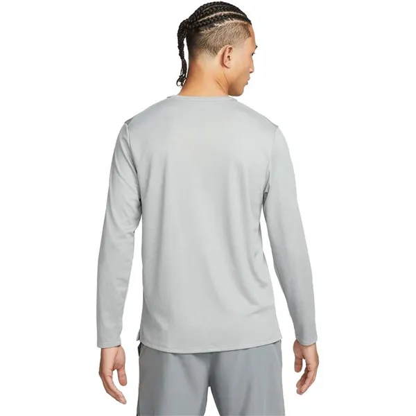 Men’s Long Sleeve T-Shirt Nike Dri-Fit Uv Miler Long-Sl Grey